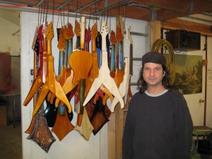 Joe, the man behind the construction of Wood Violins!