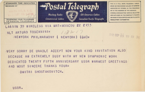 Stravinsky Telegram